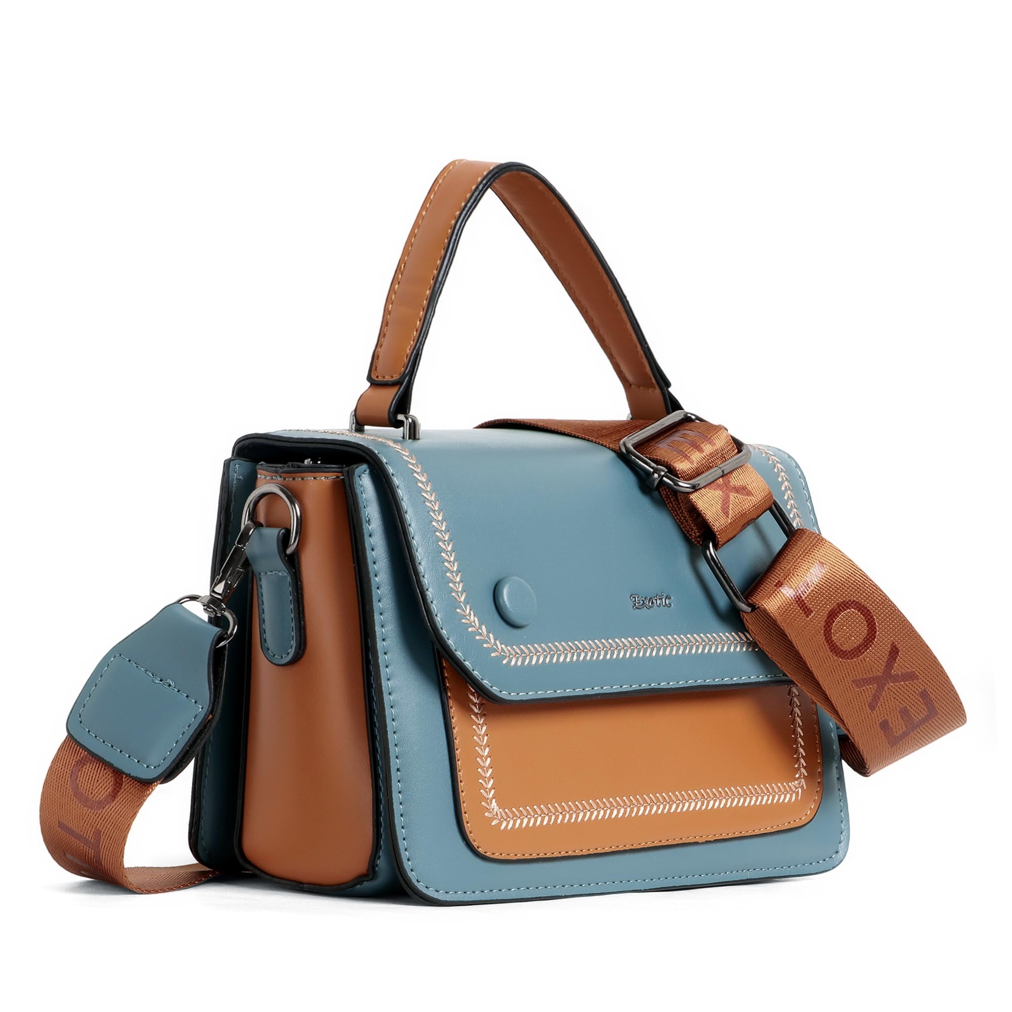 Premium Embroidery Design Saddle Boxy Shoulder Bag for Women