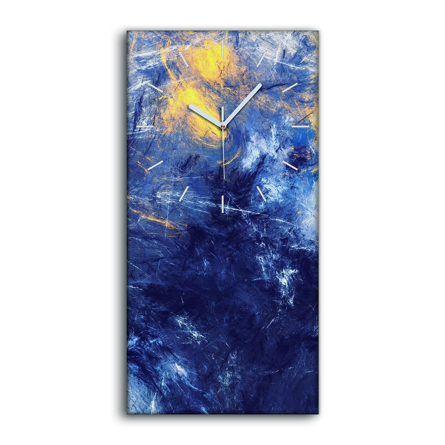 Horloge sur Toile Abstraite Art Mural Moderne Image Salon Chambre 30x60cm