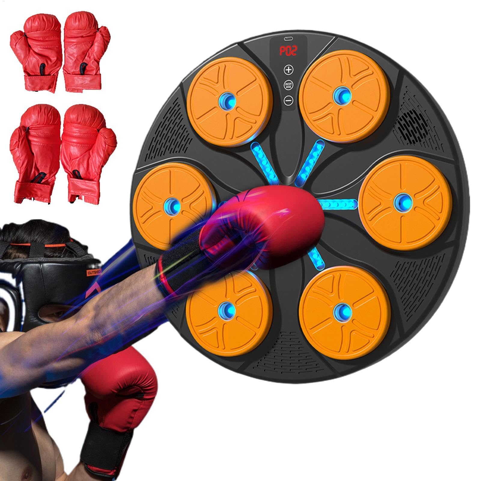 Máquina De Boxeo Musical Entrenador Electrónico con 8 Modos | Con Iluminación RGB, De Pared Y Música para Entrenamiento, Deporte, Hombres, Mujeres, Hogar,