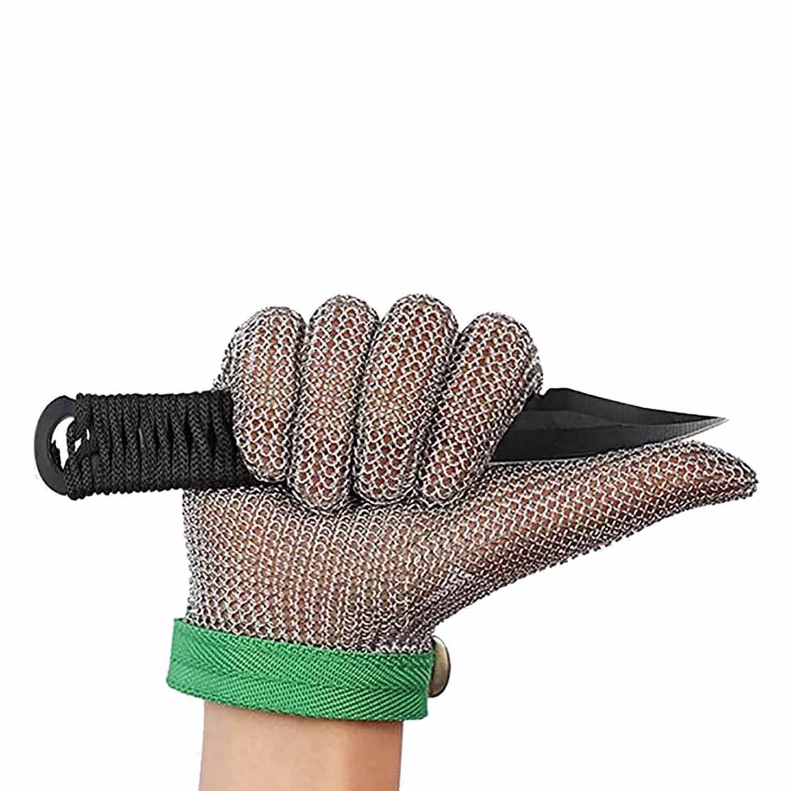 Cut Resistant Gloves Rękawice Ochronne Ze Stali Nierdzewnej, Rękawice Robocze Do Prac Ogrodniczych W Kuchni I Przetwórstwie Mięsa(Size:M/A paczka jednego)