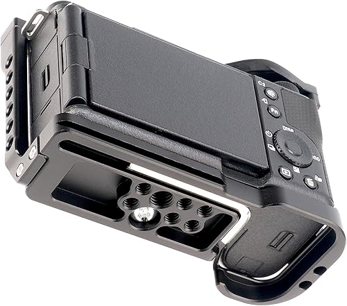 Miniatura 4 de Jaula Foto4easy zv-e1 para cámara Sony ZV-E1, placa de liberación rápida para Arca-Swiss, orificios de tornillo de 14 y 38 pulgadas y riel NATO para