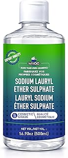 Sodium Lauryl Ether Sulphate (500 ml / 16.9 fl oz) - Cosmetic Grade Liquid Surfactant for Shampoos Body Washes Cleansers & DIY Formulations