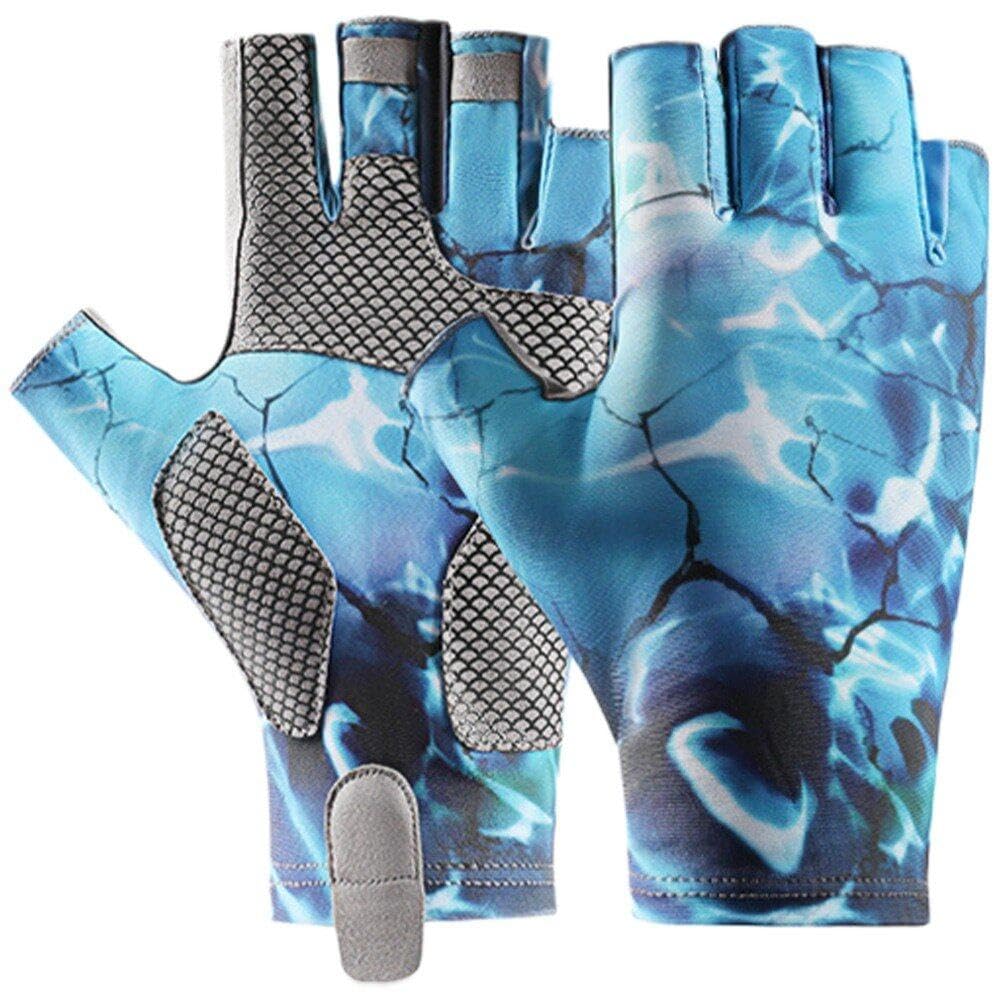 Muteitt Uv Protection Fingerless Fishing Gloves Upf 50+ Sun Protection Gloves for Men Women for Outdoor Kayaking Hiking Paddling Driving Canoeing Rowing
