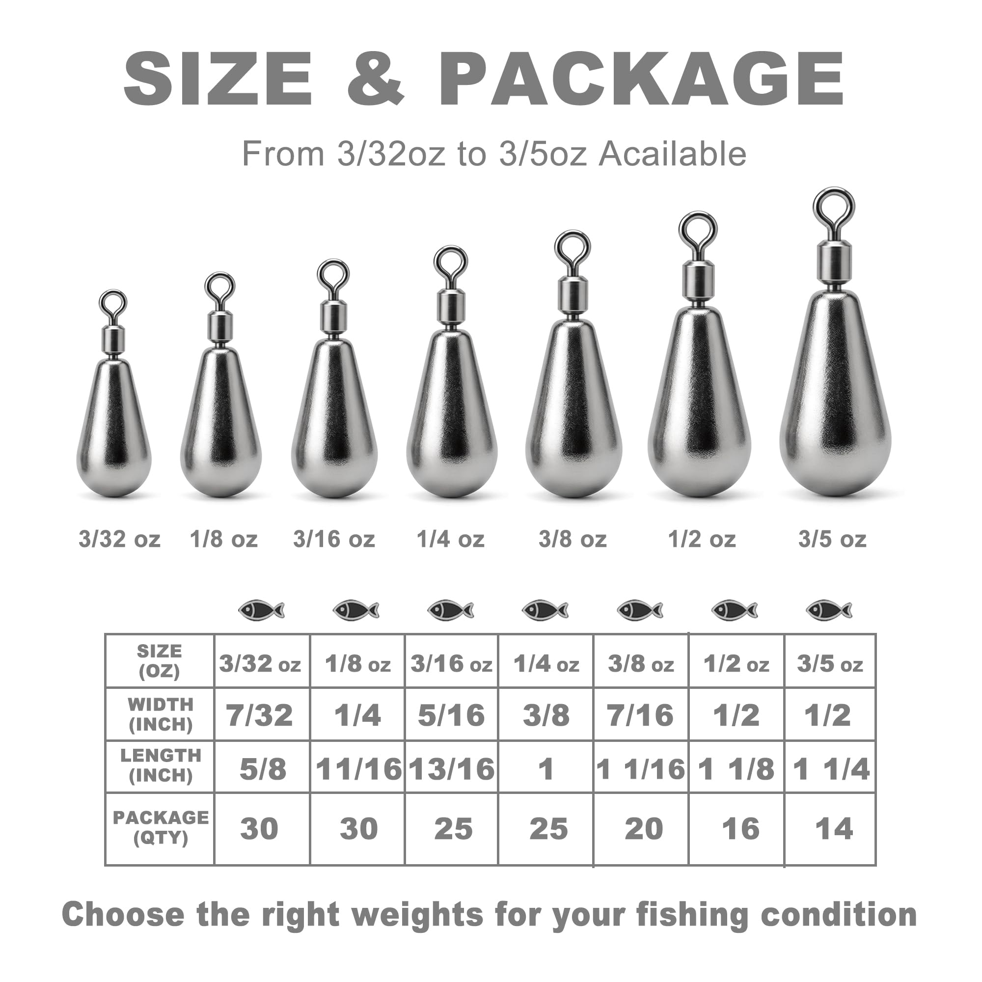 Poids de pêche Drop Shot avec émerillon roulant - Plomb profilé - Pour pêche en eau douce et salée, silure, bar, pêche et bas de ligne