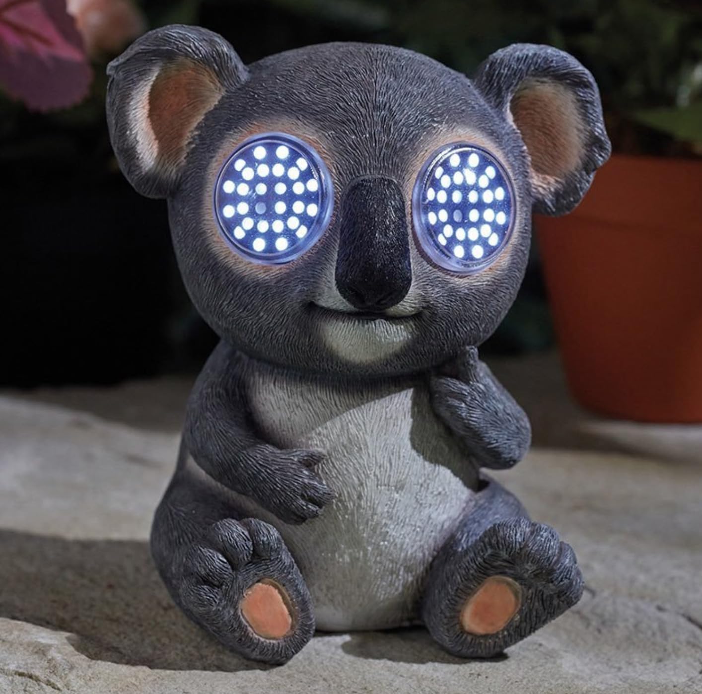 Garden Mile Solar Koala Garden Ornament with Blinking LED Eyes, Waterproof Resin Animal Garden Ornaments Outdoor Solar Light Decoration for Patio Lawn Yard Cute Garden Decor & Gifts