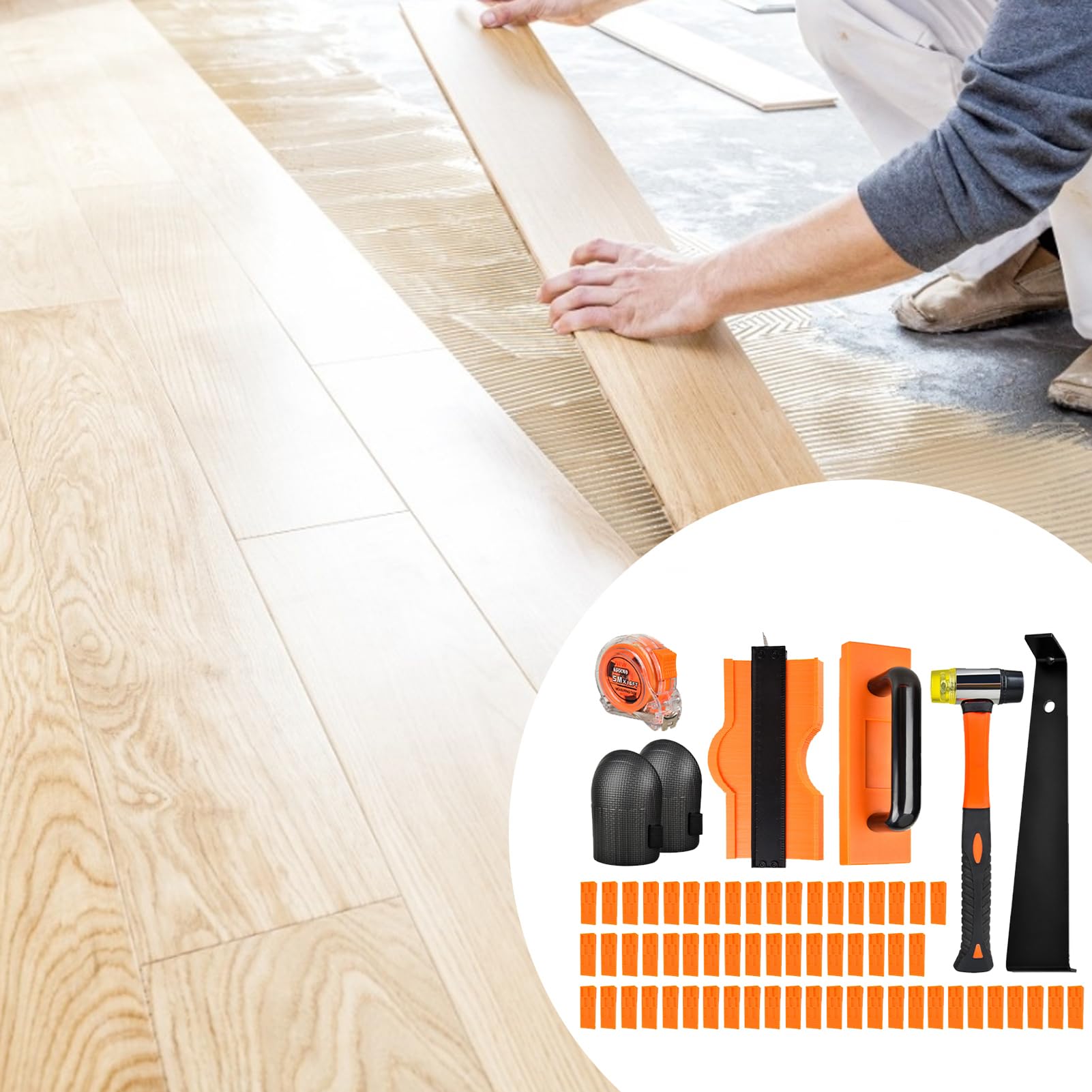 Zestaw Do Montażu Panel Laminowanych Komplet Młotków Naprawczych | Narzędzia Do Układania Podłóg Do Warsztatu Domu Listwy Przypodłogowe Projekty Desek Przygotowanie Podłoża