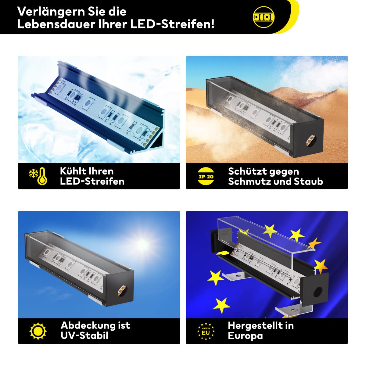 Profilo LED in alluminio NP028 per strisce led