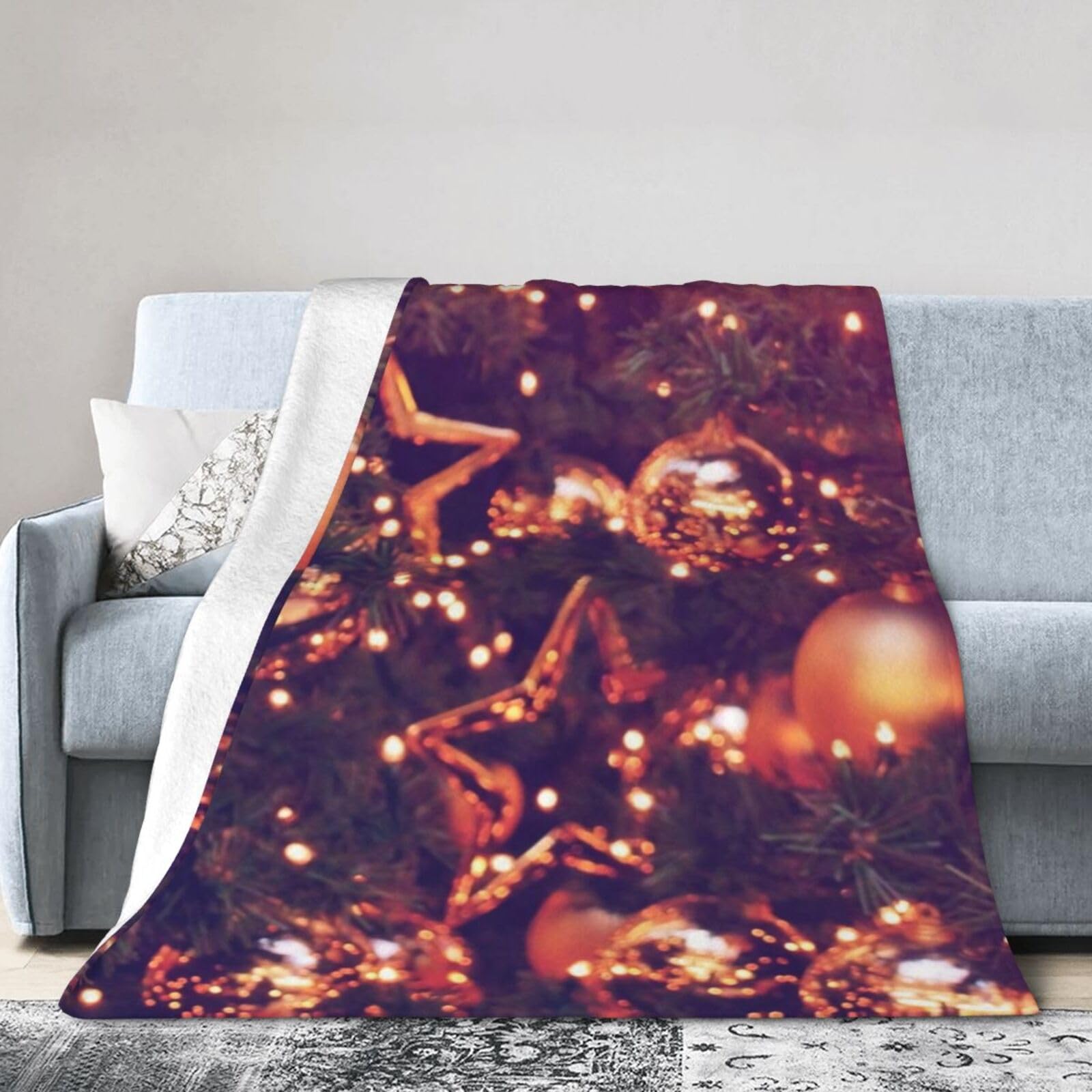 ERTDFXCV Plaid Christmas Blanket 60"x50"