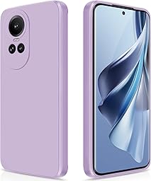 GiiYoon Cover for Oppo Reno 10 5G / Reno 10 Pro 5G Silicone Case, Shockproof Slim TPU Silicone Case with Fibre Inner Layer and Camera Protection, Purple