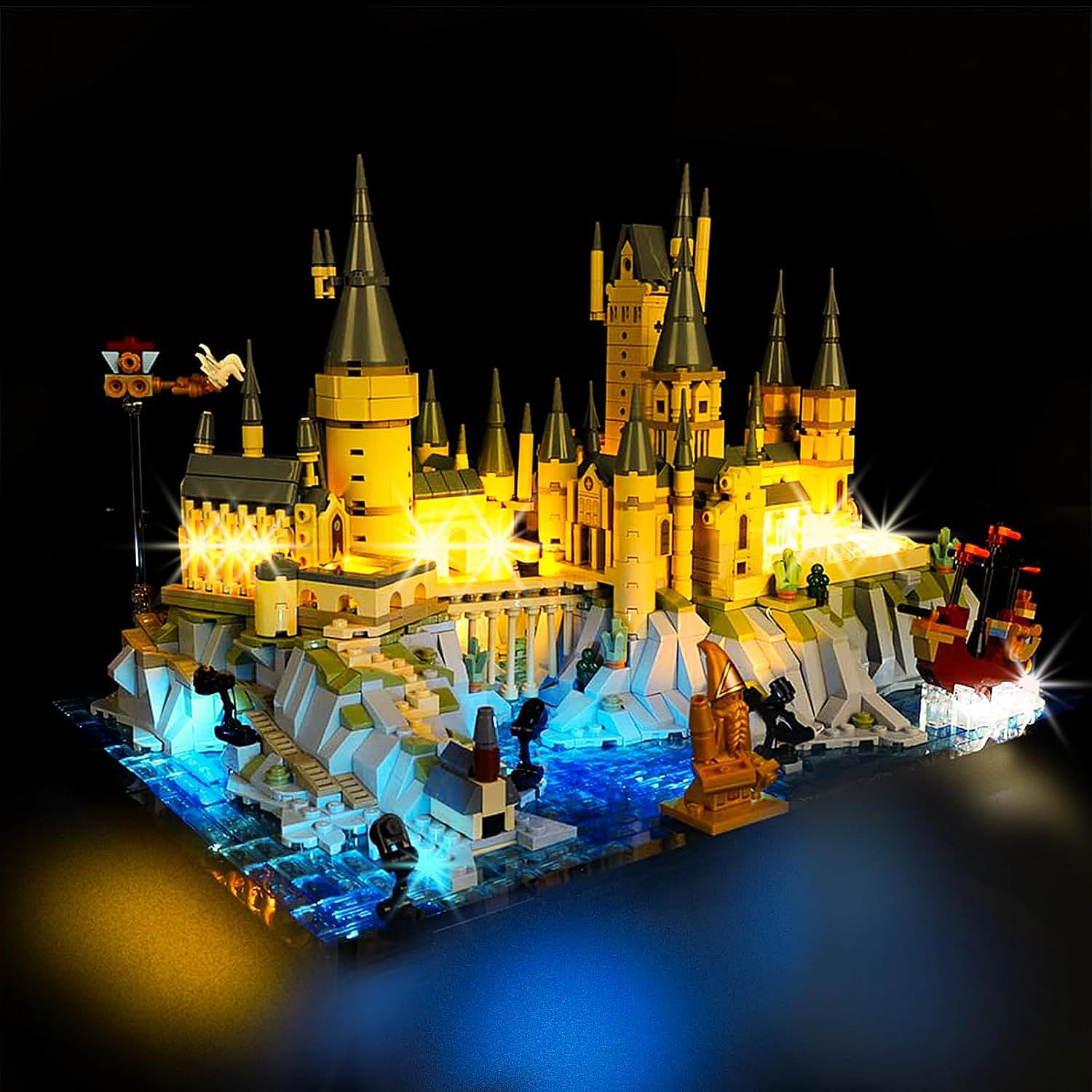 Kyglaring LED Lighting Kit Compatible with Lego Hogwarts Castle and Grounds 76419 Building Blocks