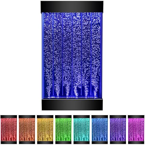 Playlearn Acrylic Sensory Bubble Wall – 35” x 20” Wall Mounted Bubble Lamp – LED Lamp Cover