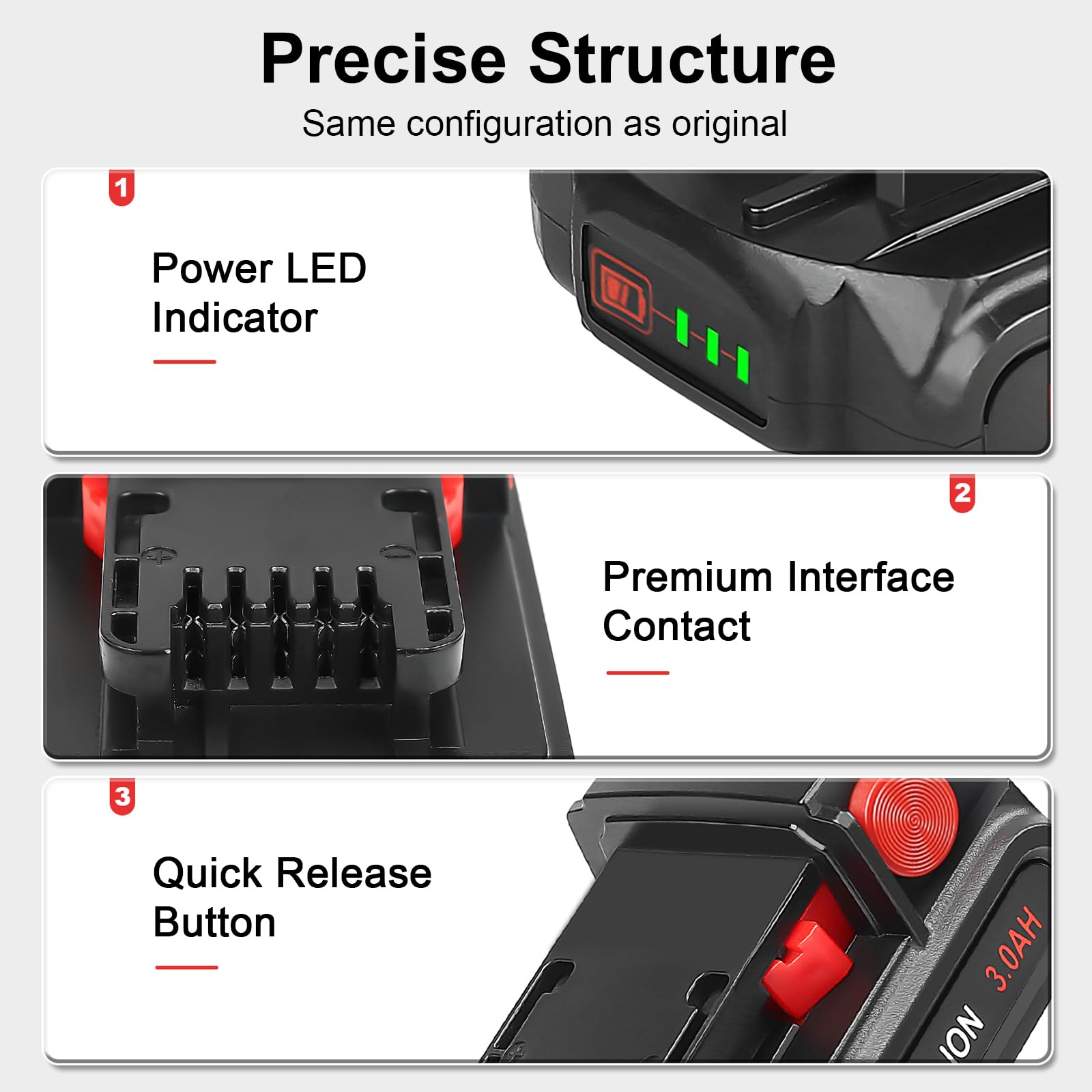 1/2" Cordless Impact Wrench | 1300N.m (960ft-lbs) | Fast Charger | 2x4.0Ah Batteries - Longer Runtime | 3 Variable Speeds | Brushless High Torque Impact Gun for Car/Mower/Pickup with Case thumbnail 12