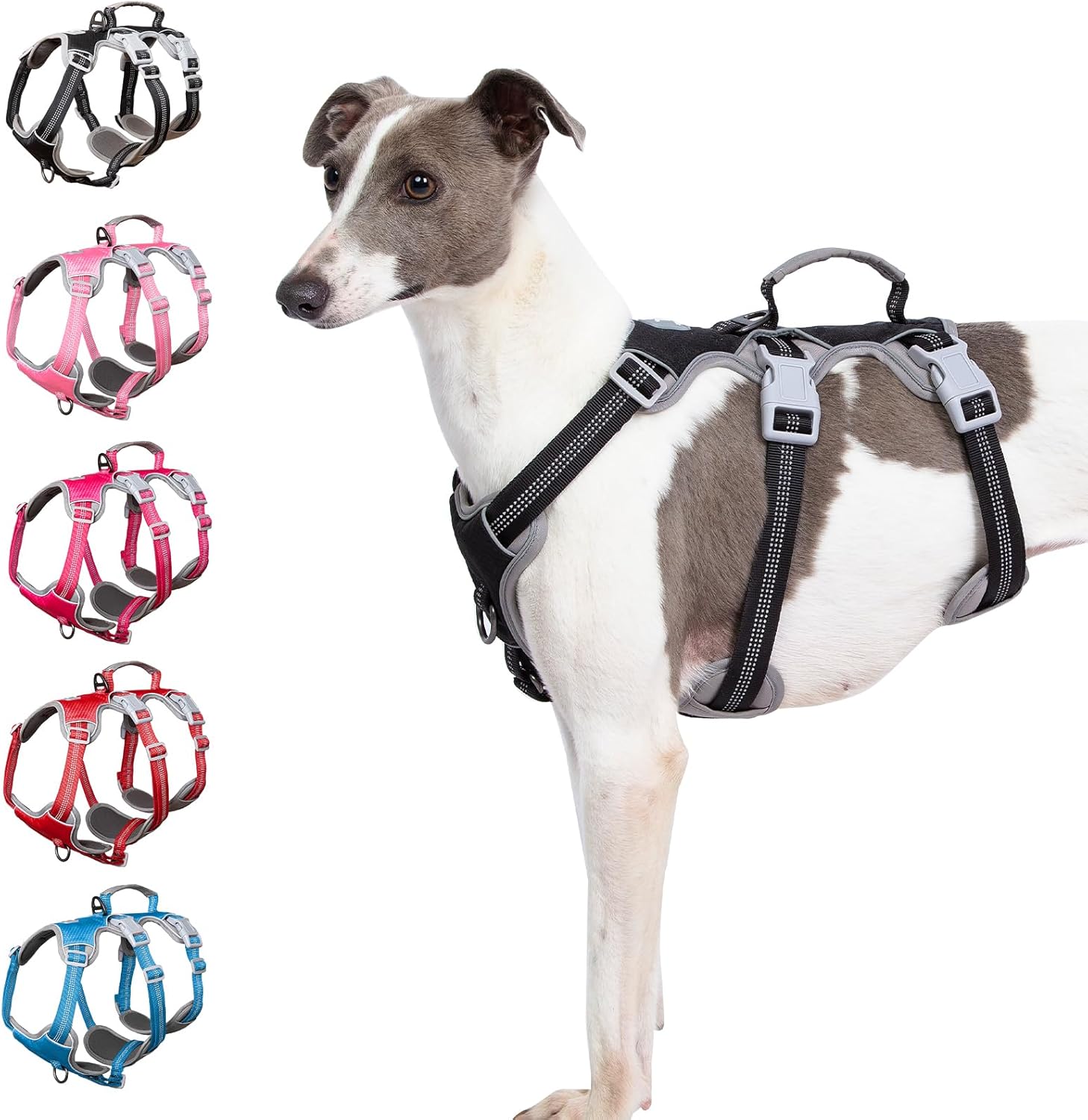 Huntboo Escape Proof Harness, No Slip Dog Harness Escape Proof, Reflective Harness