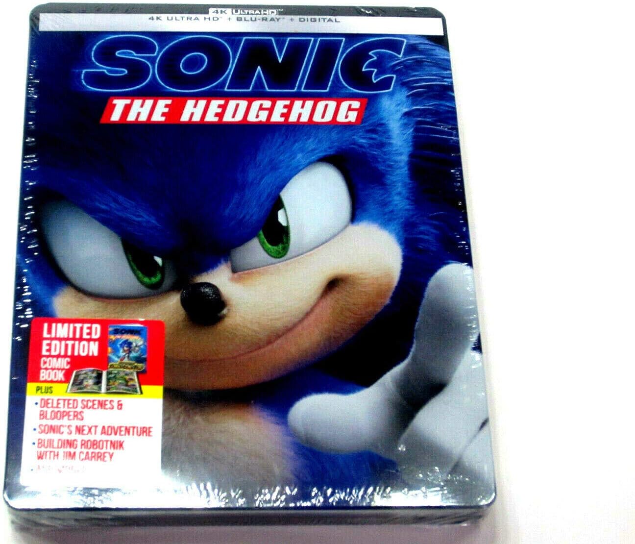 Sonic the Hedgehog [SteelBook] [Digital Copy] [4K Ultra HD Blu-ray/Blu-ray]