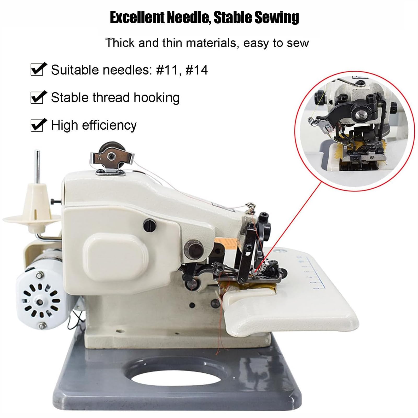 Máquina de Dobladillo Invisible de 10 Agujas para arreglos Profesionales – Máquina de Coser y Bordar portátil para Hacer dobladillos en Pantalones, con Pedal