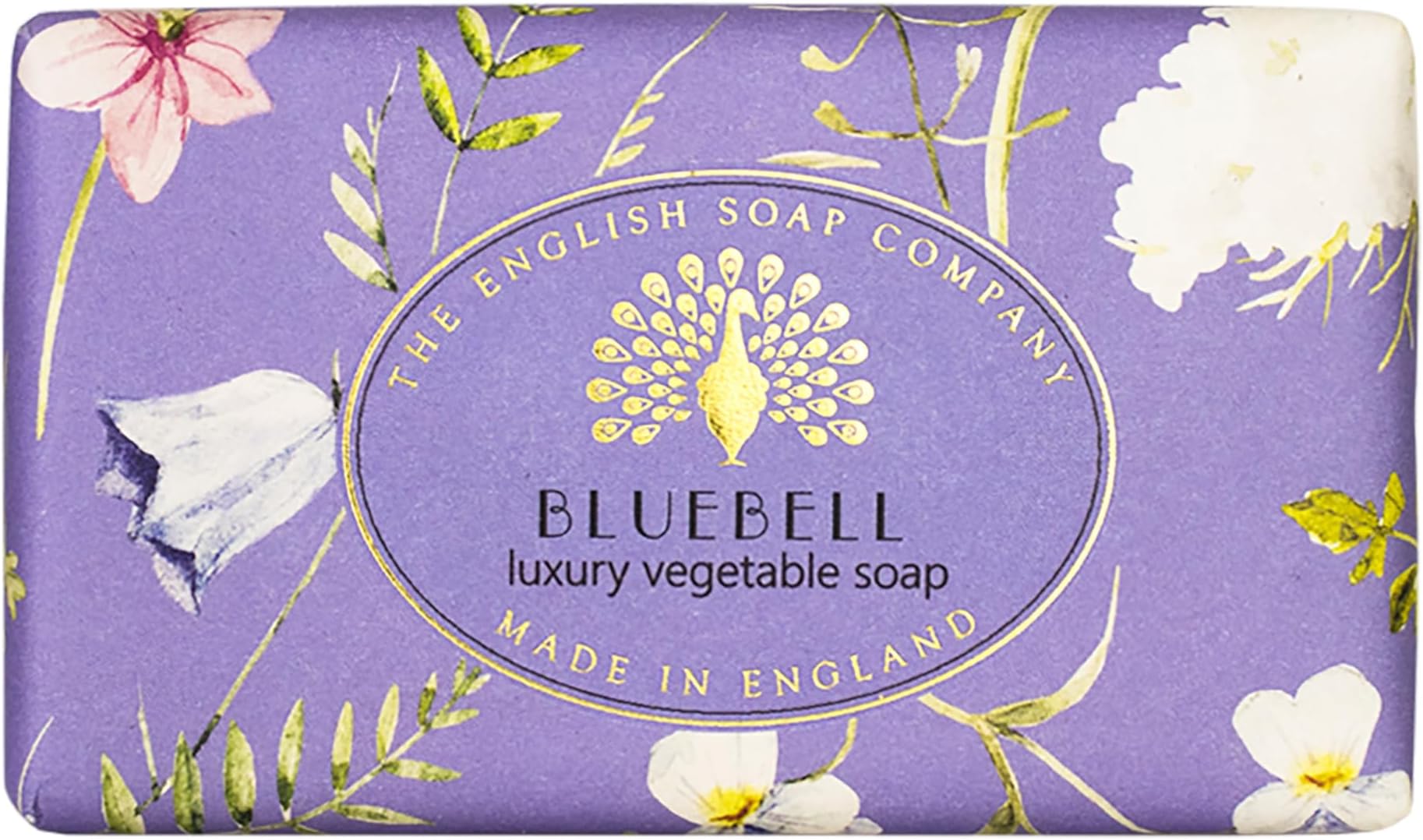 The English Soap Company, Vintage Wrapped Shea Butter Soap, Bluebell, 200g