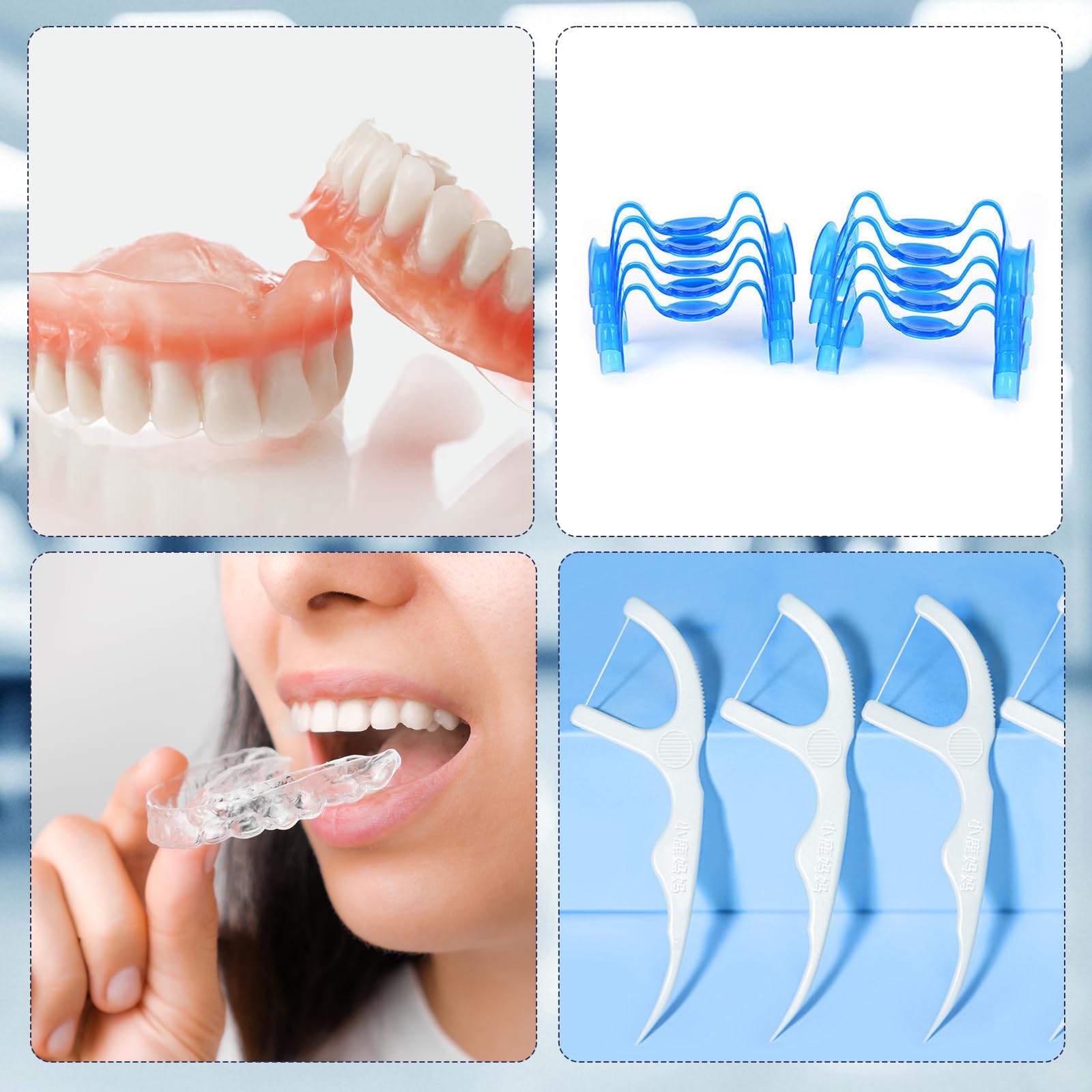 Lot de 2 étuis de retenue avec miroir, étui de retenue avec outils de retrait pour alignement Invisalign, boîte de prothèse dentaire portable, protège-dents, étuis de voyage, boîte