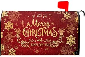 Merry Christmas Mailbox Cover Magnetic Standard Size 18" X 21" Happy New...