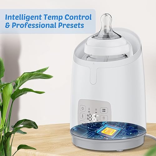 Miniatura 4 de Calentador de biberones para leche materna, calentador de alimentos para bebés con temporizador y apagado automático