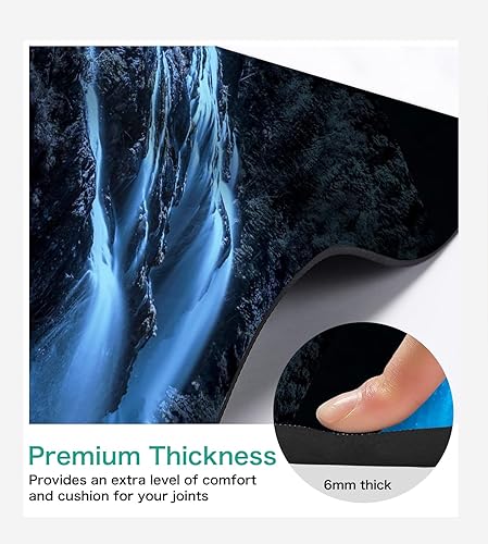 Miniatura 3 de Tapete de yoga antideslizante TPE para hombres y mujeres, tapete de entrenamiento grueso con correa de transporte, tapetes de fitness para