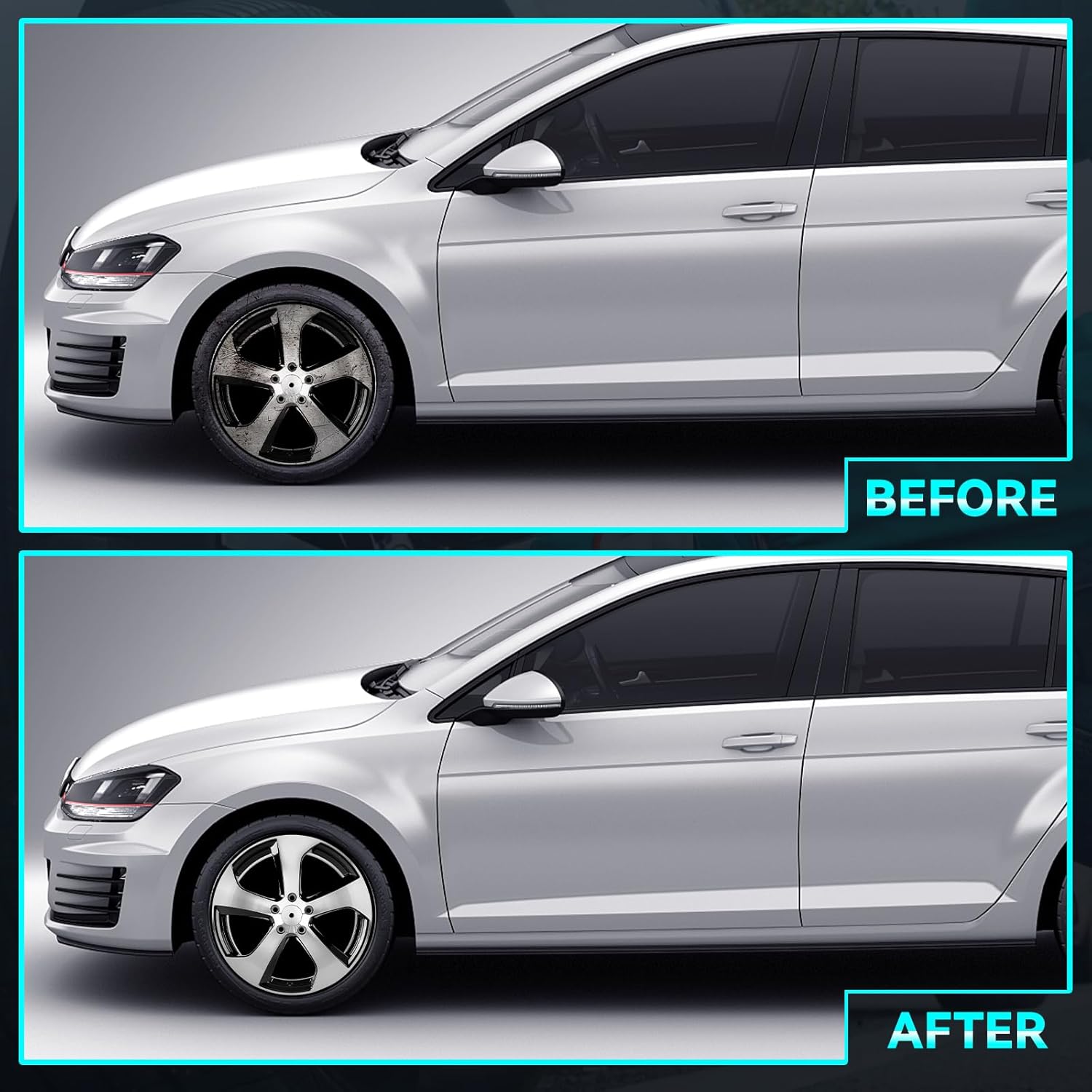 New 18 Inch 18x7.5 Premium Aluminum Alloy Wheel Rim Fits for 2014 2015 2016 2017 2018 2019 2020 VW Volkswagen Golf GTI, ALY69980U45N Direct Fit OE Stock Specs