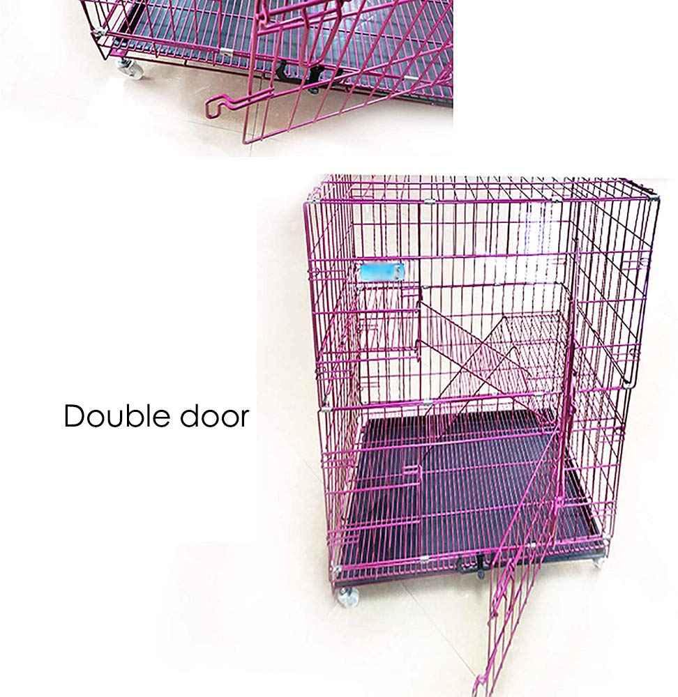 Apartamento para Gatos de Gran tamaño, casa para Mascotas de Cuatro Pisos, Jaula de Alambre Plegable Resistente y de Alta Gama para Gatos con Plataforma de Salto de Vario