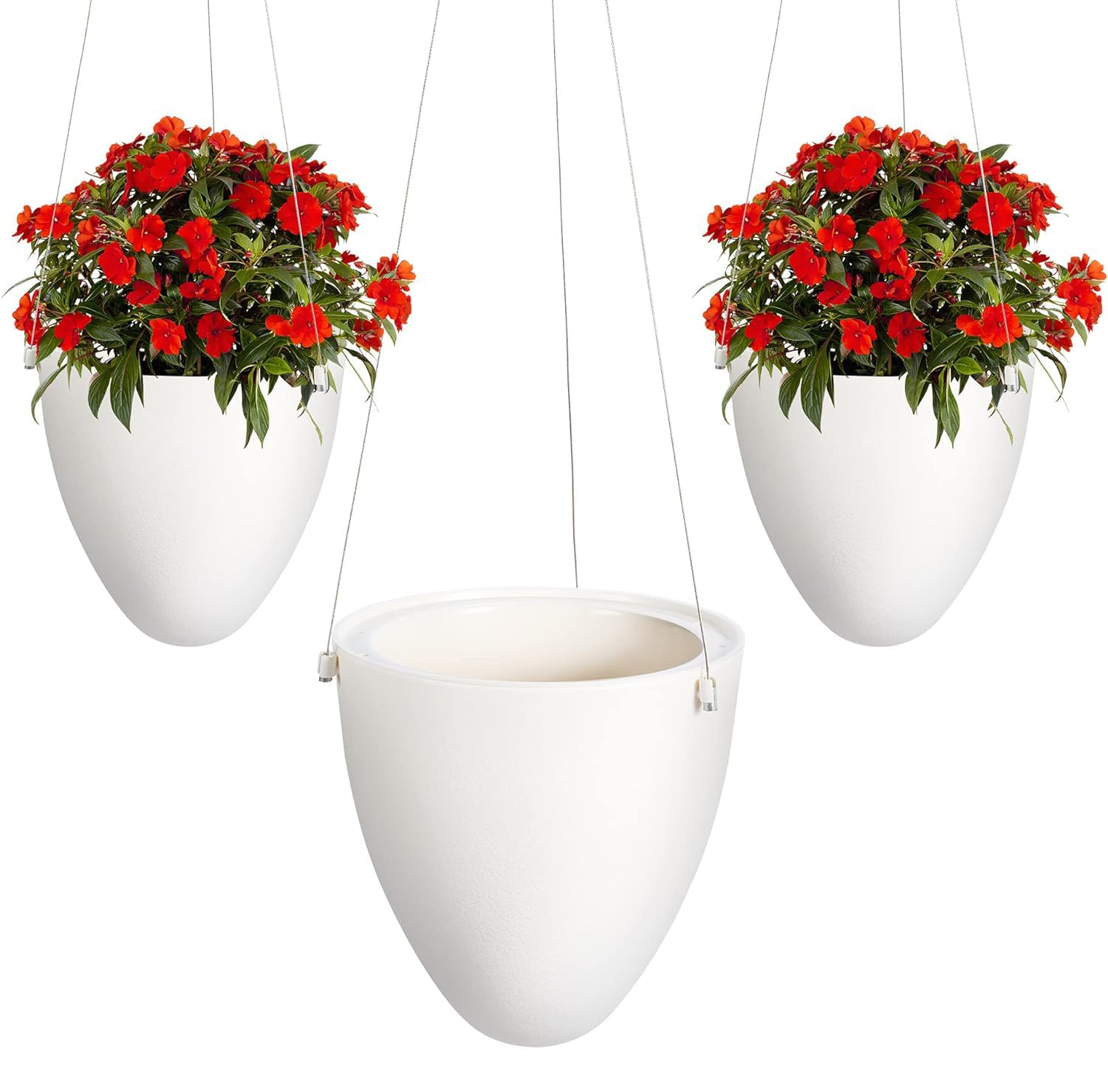 3 Piezas Macetas Colgantes, Maceta para plantas,Autorriego Maceta Decorativa Moderna Para Decoración de Interiores y exteriores, Jardineras Colgantes para La Decoración del Jardín del Hogar Boho