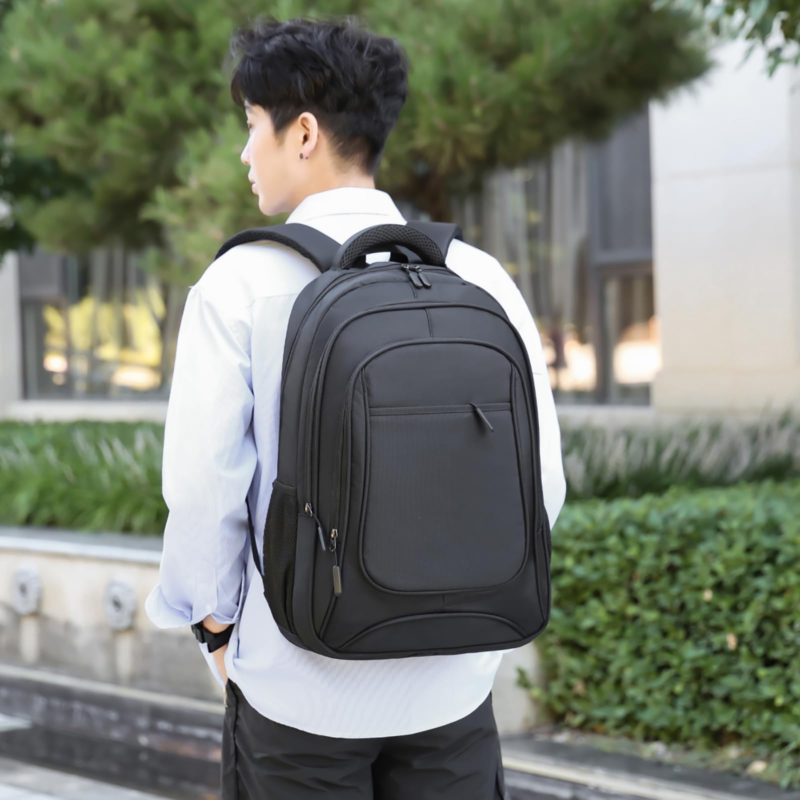 Zaino Grande per Viaggio Scuola Sport Lavoro 33x18x50 cm 30 Litri da Uomo Donna Unisex Sportivo Trekking Escursione Nero km27