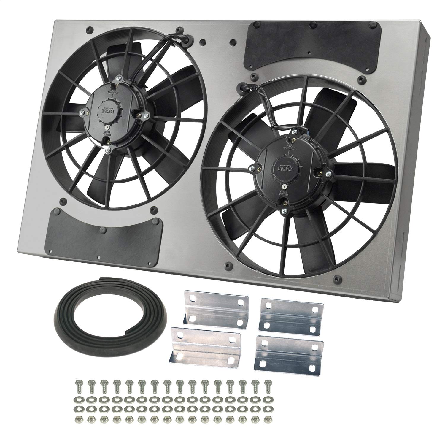 Derale Performance 16831 Gray/Black High Output Dual Radiator Fan