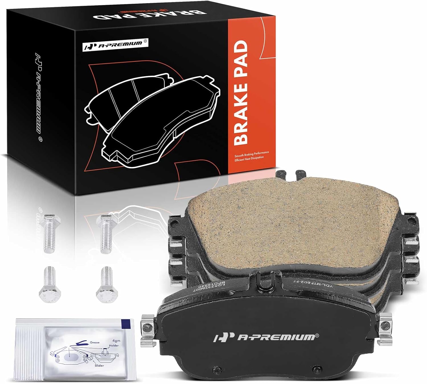 A-Premium Front Ceramic Brake Pads Set Compatible with Mercedes-Benz CLA250 2014-2017, GLA250 2015-2020, B250 2013-2017, B250e 2016-2017, B Electric Drive 2014-2015 & Infiniti QX30, 4-Pack