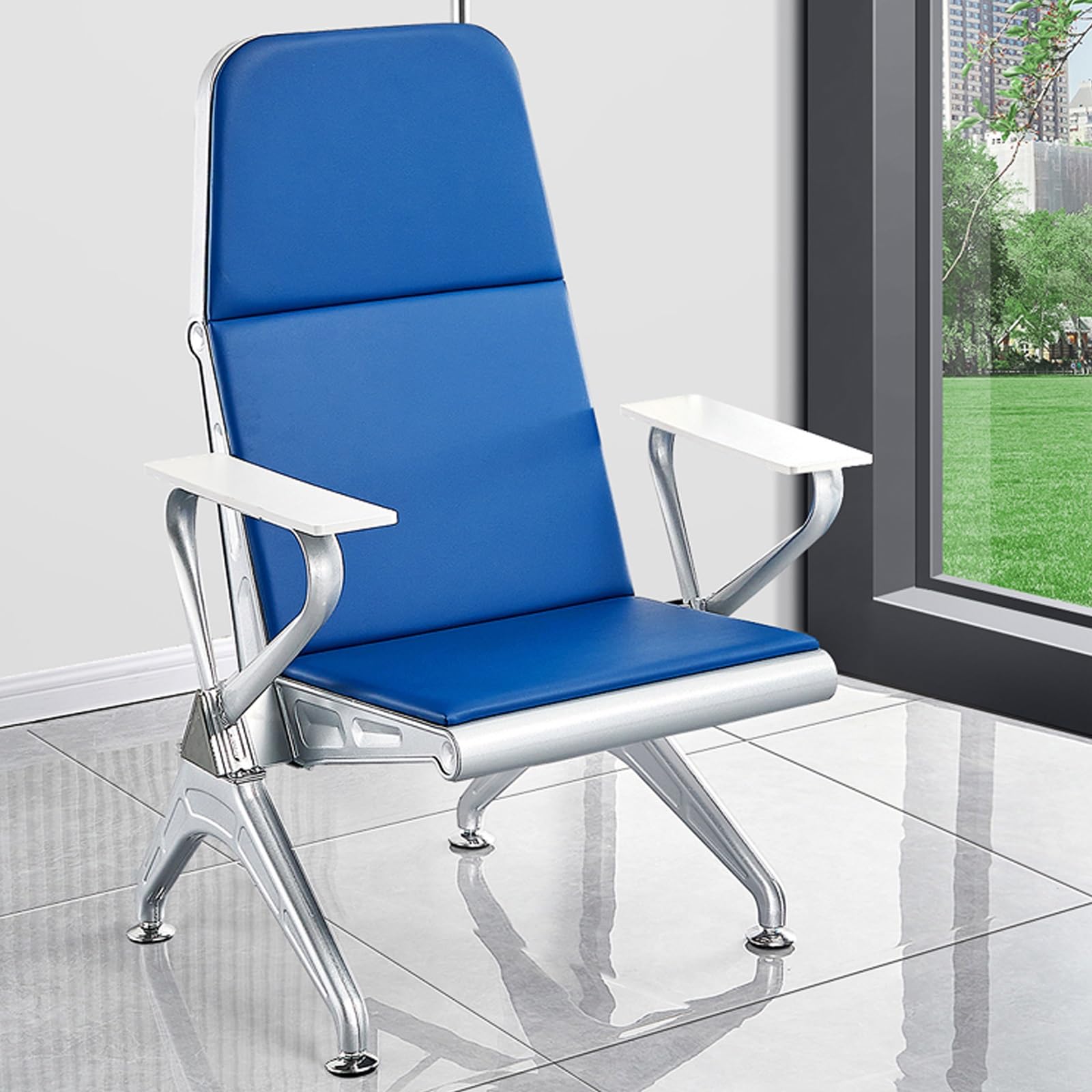 Fauteuil inclinable avec Support pour Usage médical Salle d'attente, siè Confortable avec accoudoir en Bois Massif