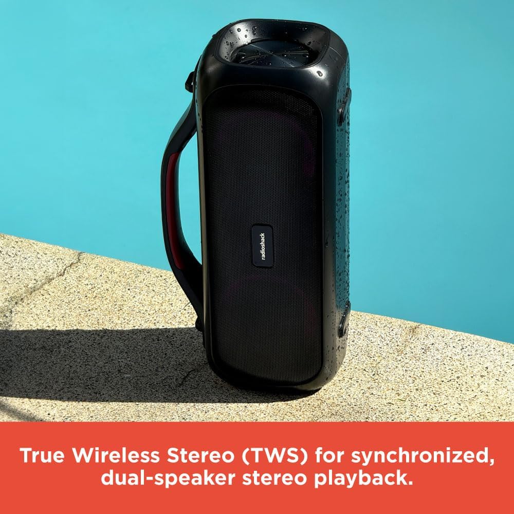 Two RadioShack speakers paired for TWS