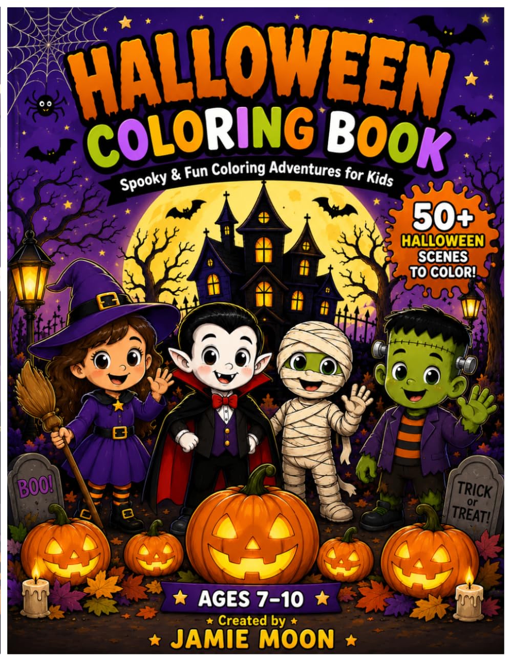 Halloween Coloring Book: Spooky & Fun Coloring Adventures for Kids