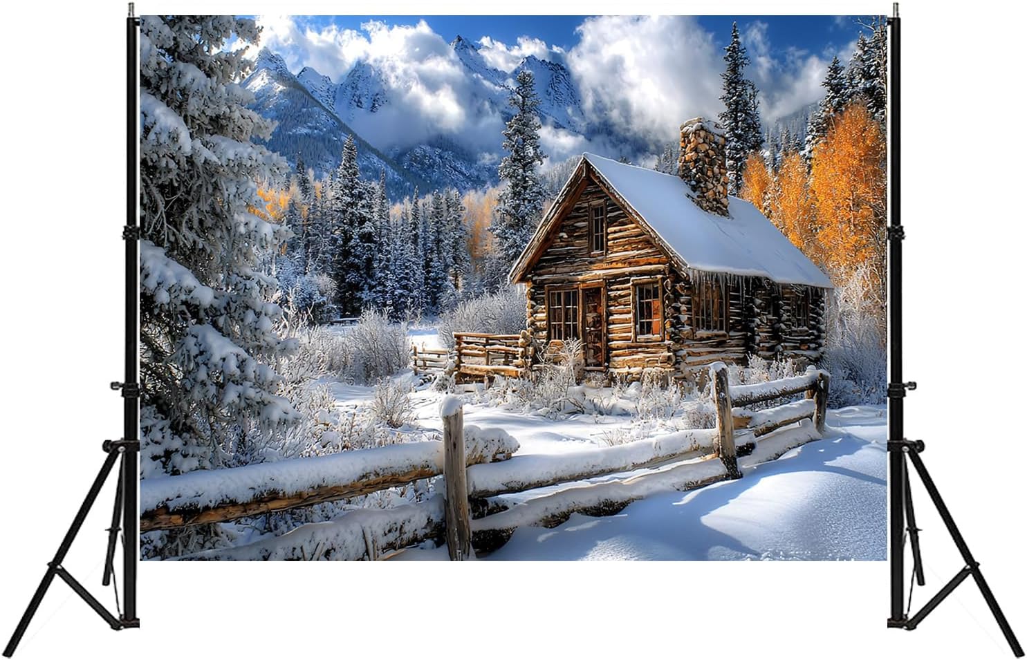 自然の冬のクリスマスの背景に空の大雪さまざまな形の雪の結晶, 冬, 雪のテクスチャ, 雪の効果背景壁紙画像素材無料ダウンロード - Pngtree 10x8フィート 冬のクリスマス背景幕、雪山脈の素朴な小屋、冬の風景 ワンダーランドの背景 ホリデーパーティーデコレーション&amp