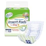 Refré Adult Diaper Insert Pads for Day - Unisex Booster Liners for Tabbed Briefs with Odor Control & Leak Protection - 450cc Absorbent Incontinence Pads, 8.3
