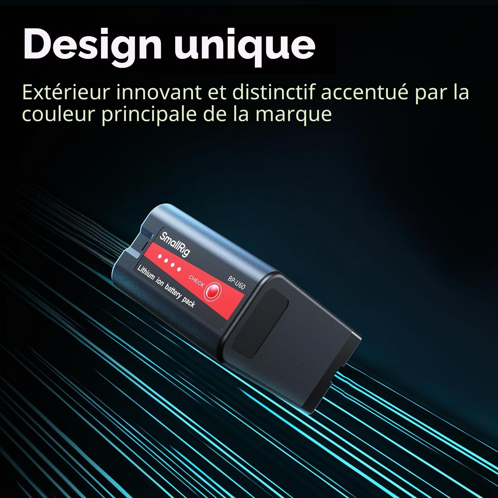 SMALLRIG Batterie Compatible avec BP-U60 pour Sony FX6, FX9, FS5, FS7, FS5M2, FS7M2, X280, Z280, 99 Wh / 6800 mAh, Batterie de Rechange, avec Indicateur de Batterie - 4670