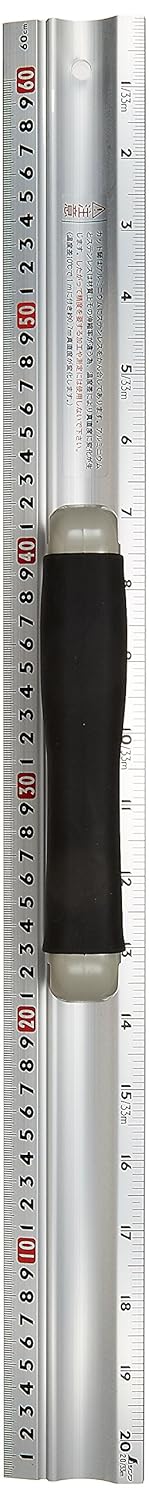 Shinwa Sokutei 65098 Aluminum Cutter Ruler with Stainless Steel Cutter, 23.6 in (600 mm) Combination Scale w/Left Base Handle