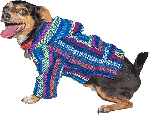 Miniatura 9 de Poncho mexicano con capucha para perro, manta de poncho para perros, disfraz de cachorro, pijama de chihuahua, ropa de perro pequeño, mediano a