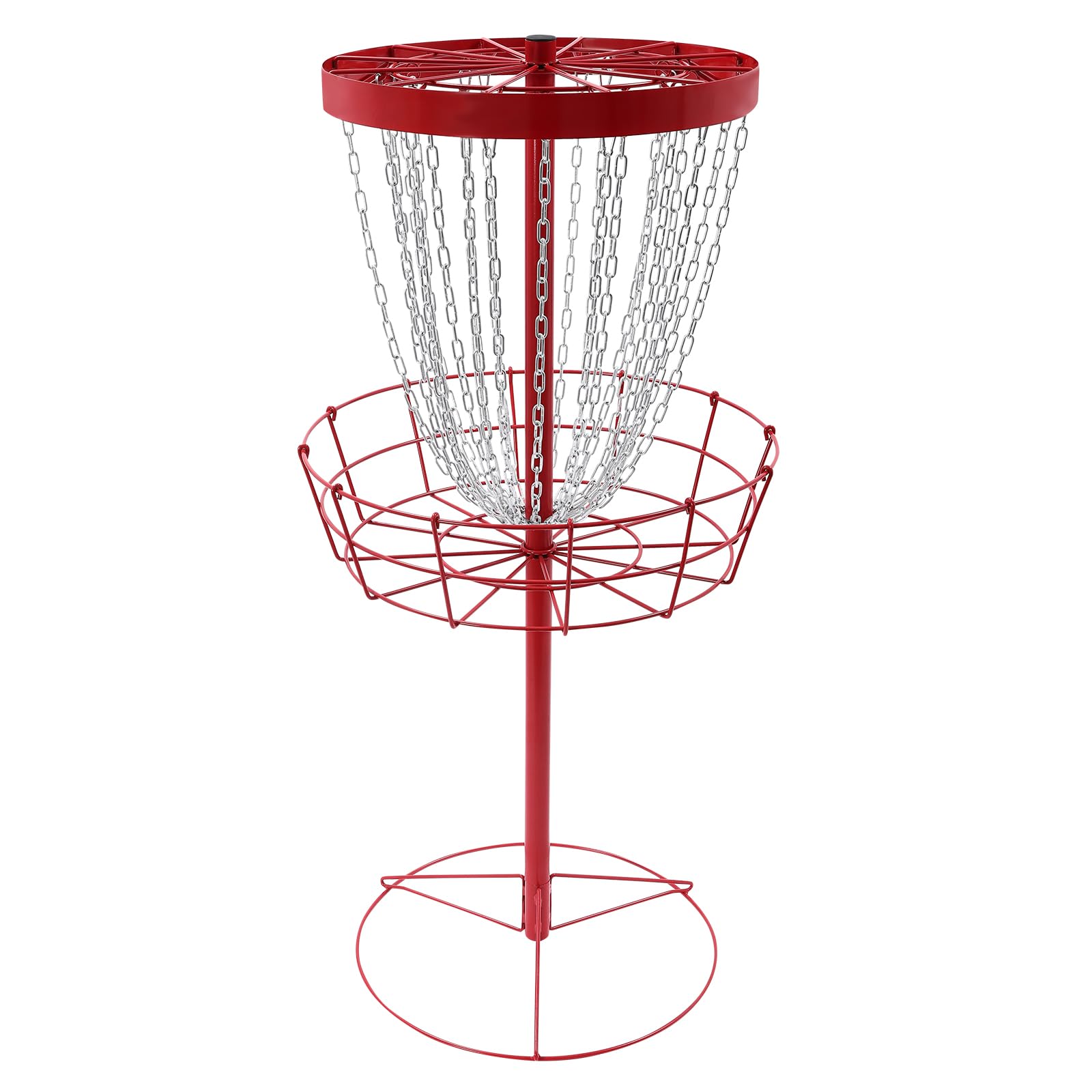 Disc Golf Mini Basket Set 24 Cadenas Disc Golf Training Stand Mini Disc Golf Cesta Portátil DiscGolf Objetivo Hierro Entrenamiento Cesta Adecuado para Ajustes al Aire Libre