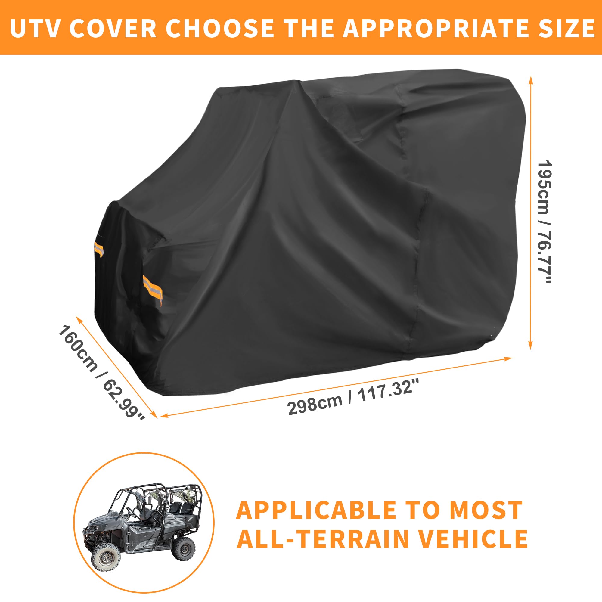X AUTOHAUX Housse étanche côte à côte pour Honda Pioneer 1000 UTV