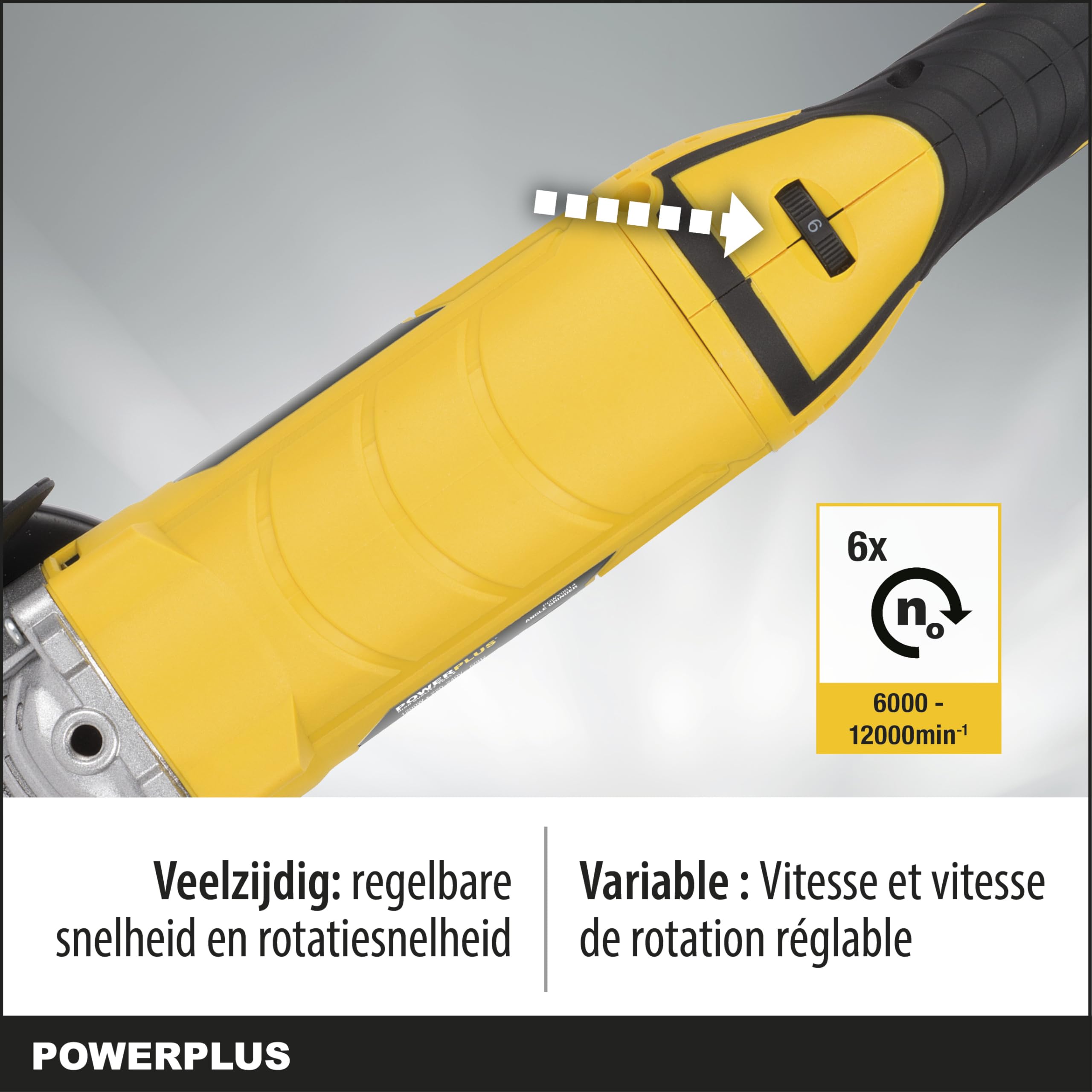 POWER plus POWX0614 - Amoladora anguilar de 125mm 1200w, Multicolor