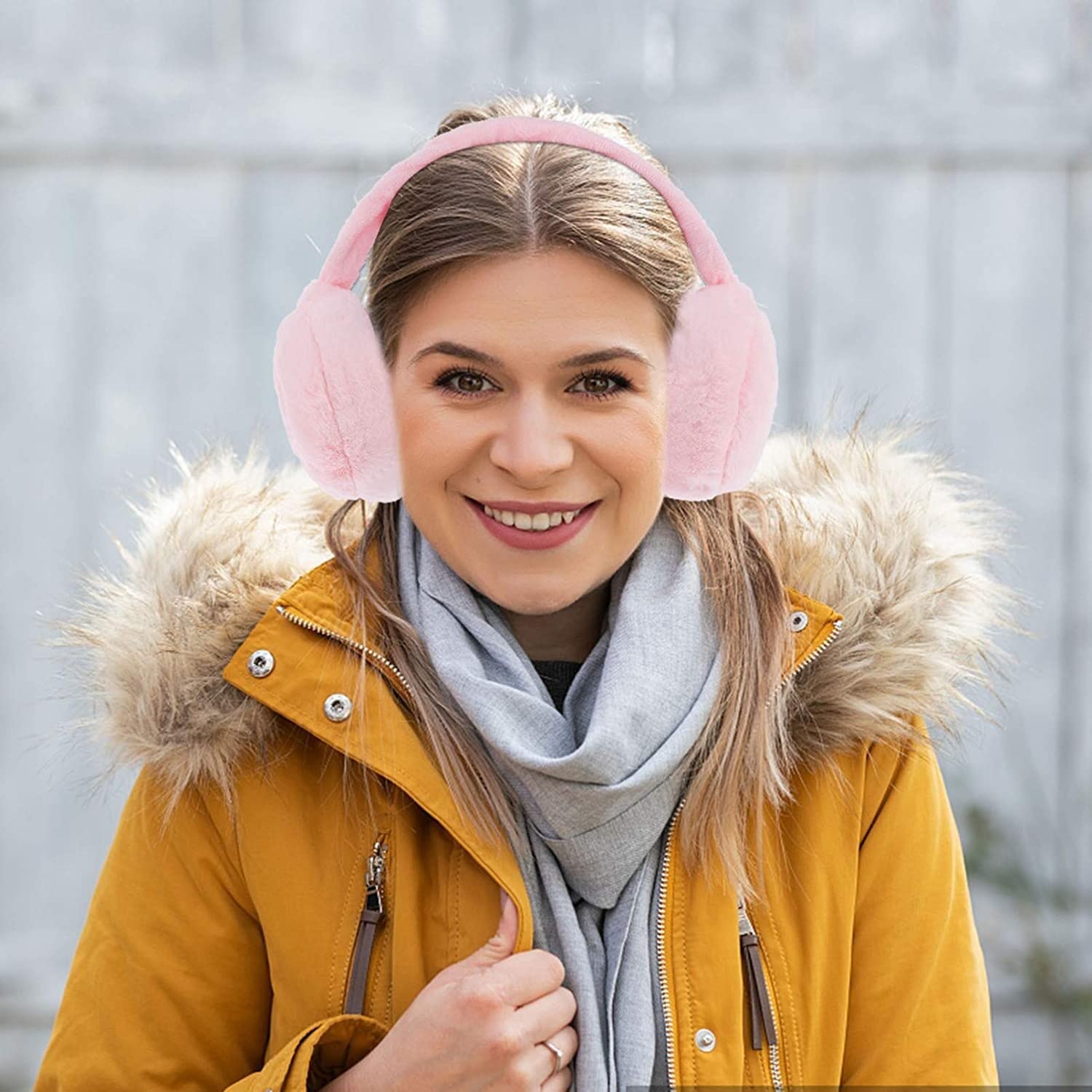 Cache Oreille Protège-Oreilles Cache-oreilles En Peluche Pour Femme Hiver Réglable Coupe-vent Classique Chaud
