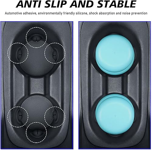 Miniatura 4 de 6 piezas de portavasos de automóvil, limitador de posición de portavasos de automóvil, insertos antideslizantes de silicona que absorben los golpes,