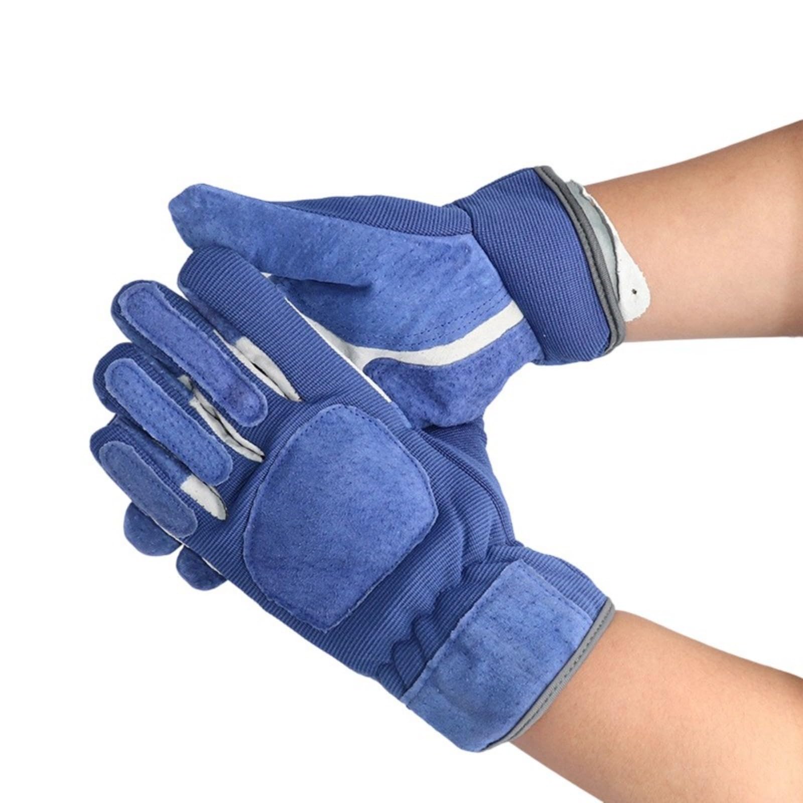 Cazstyk Blue Flexible Work Gloves With Sun Protections And Reinforced Fabric Gardening For Weeding Digging Planting Gardening Thorn Proof