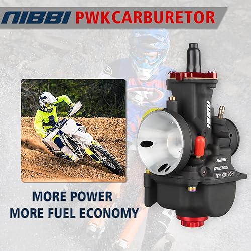 Miniatura 3 de NIBBI Carburador PWK24mm, apto para motor de motocicleta de 125 cc a 150 cc con chorros de carbohidratos para DirtBike MiniBike Pit Bike GY6 ATV