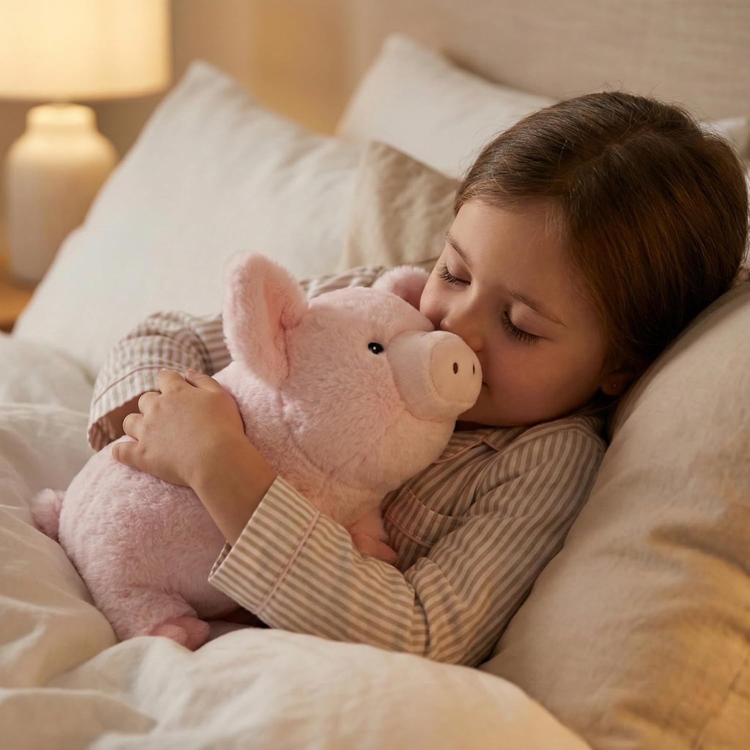 WEIGEDU Adorable Piglet Pink Pig Plush Toy - 12 Inch Soft & Cuddly Stuffed Animal Piggy, Perfect for Kids, Babies, Toddlers - Cute Farm Animal Gift