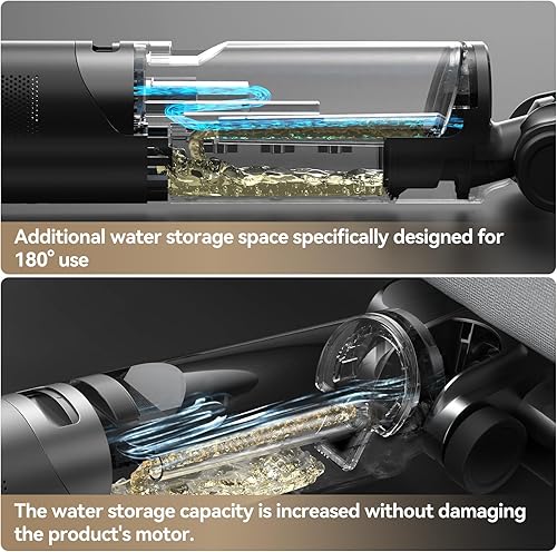 Miniatura 8 de JONR ED12 Pro Max - Aspiradora en seco y húmedo, sin cable, trapeador inteligente de 180, limpieza automática Flashdry de 167 F, borde de doble
