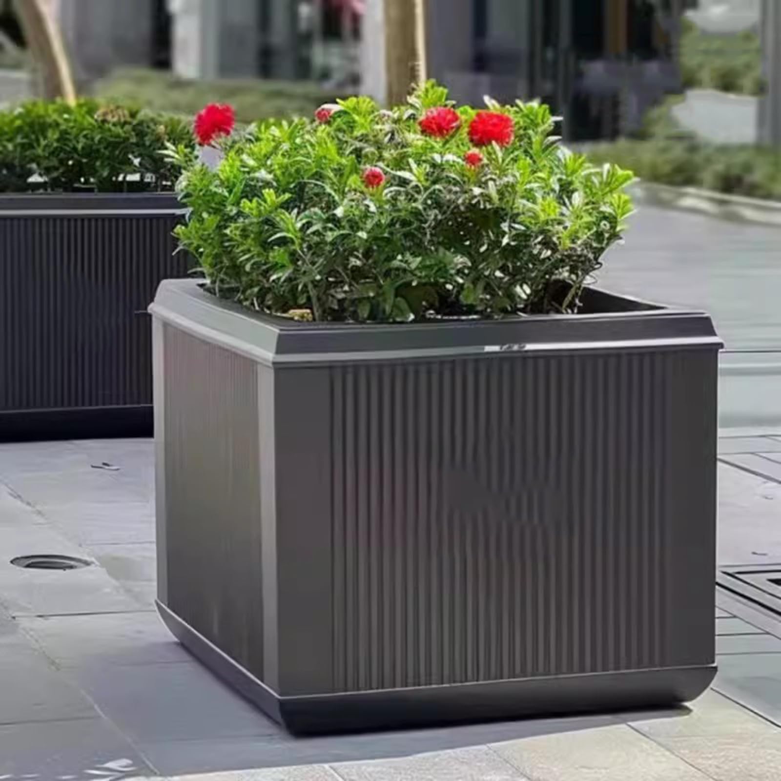 Garden Trough Planters Outdoor Mobile Flower Box Trough Park Sales