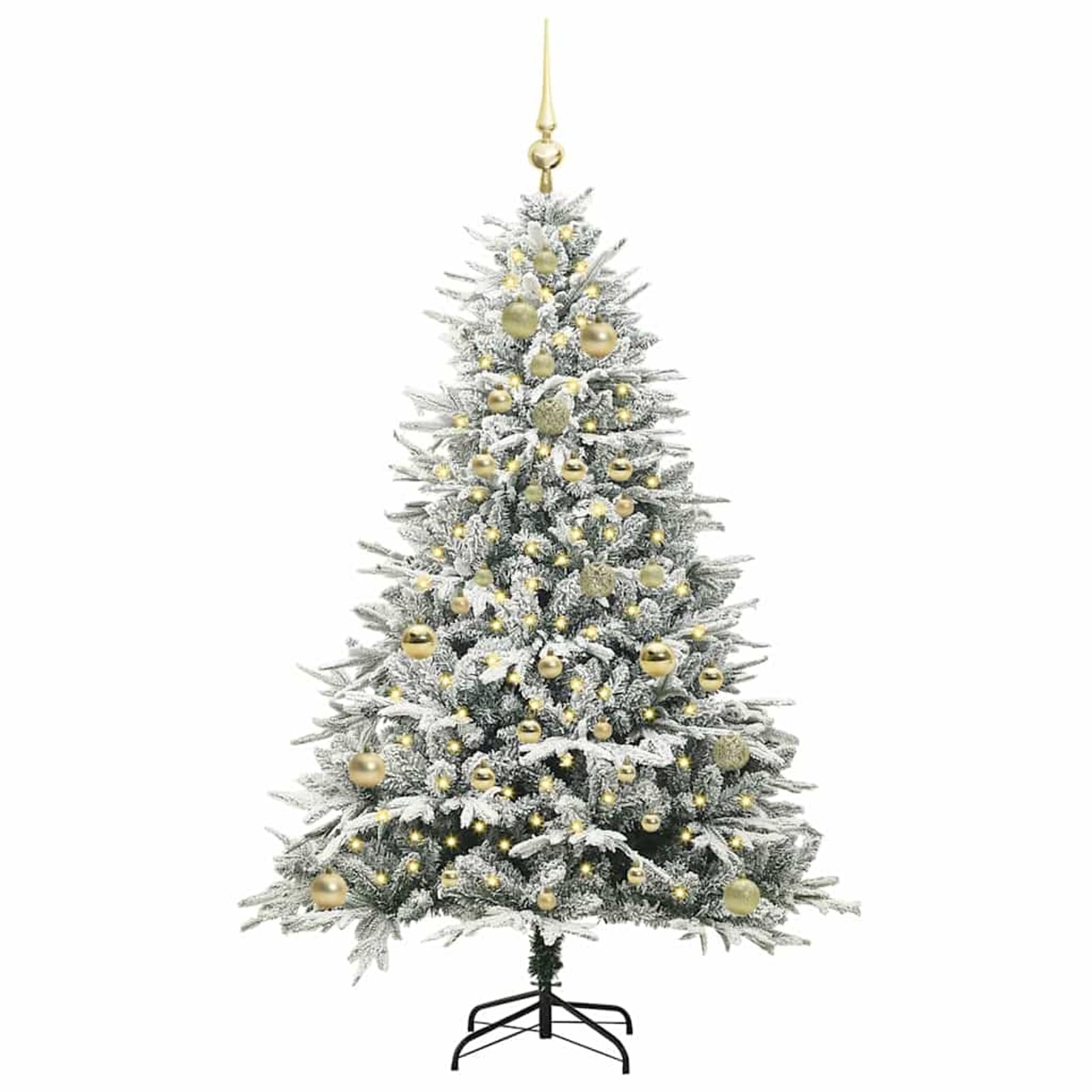 Árbol de Navidad Artificial Moderno LED con Base de Metal - Blanco Cálido