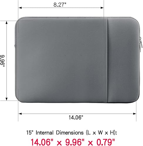 Miniatura 6 de RAINYEAR - Funda protectora para laptop de 15 pulgadas, funda suave con bolsillo frontal y bolsa de accesorios, compatible con MacBook Pro de 15.4
